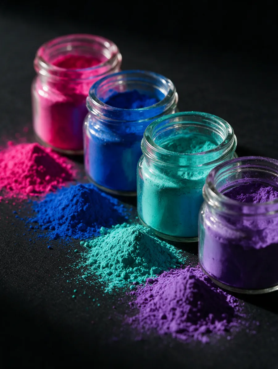 Pigmentos cerámicos en polvo de colores